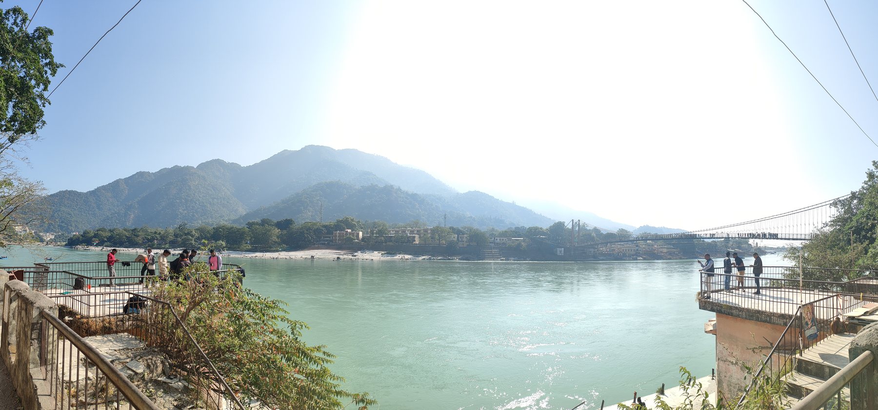 Ganga River and Himalayan foothills in Rishikesh, Uttarakhand